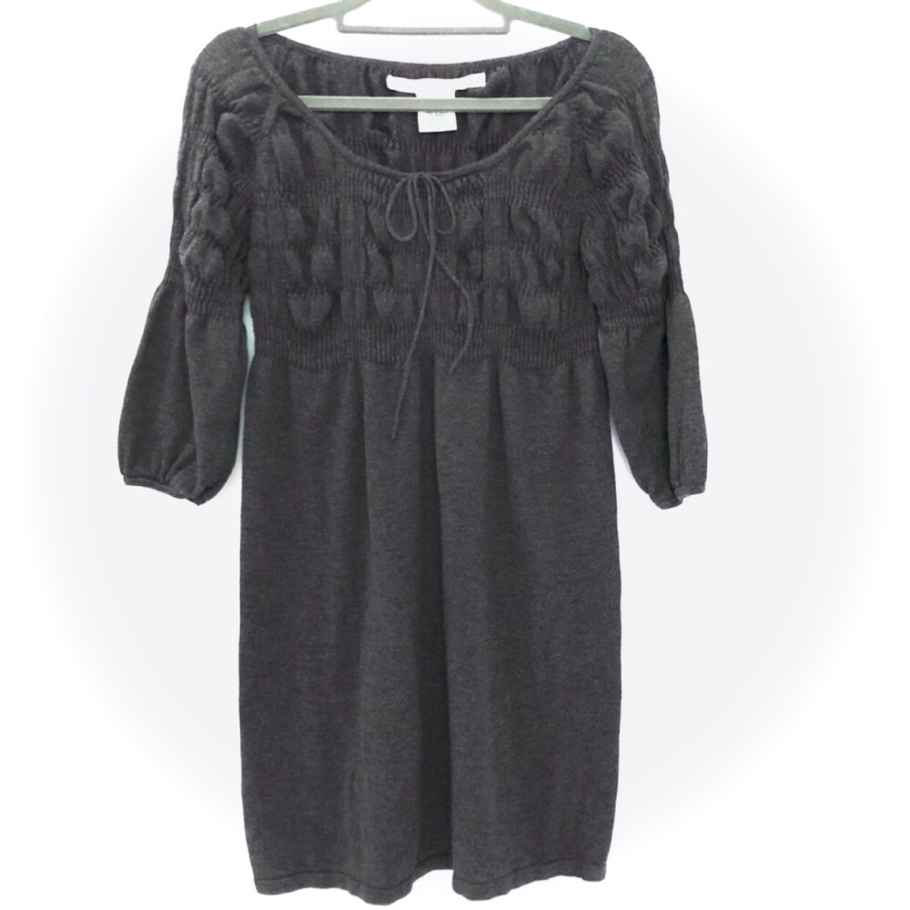 Max Studio | Juliet Sleeve Gray Sweater Dress XS